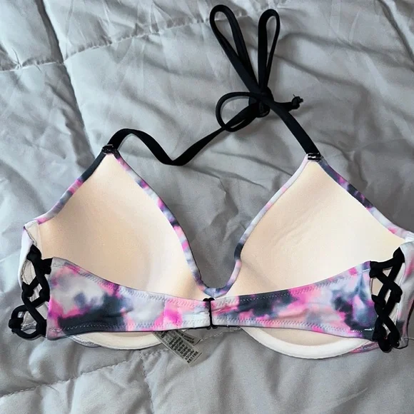 PINK Tie-Dye Women's Swim Top - Picture 2 of 2